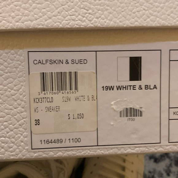 Christian Dior Star High Top Sneaker White Calfskin and Suede size 38 - Picture 10 of 12